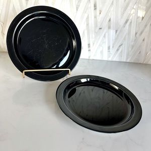 (2) Dansk Bistro NAVY Christianshavn Round Salad Plate. 8 5/8”